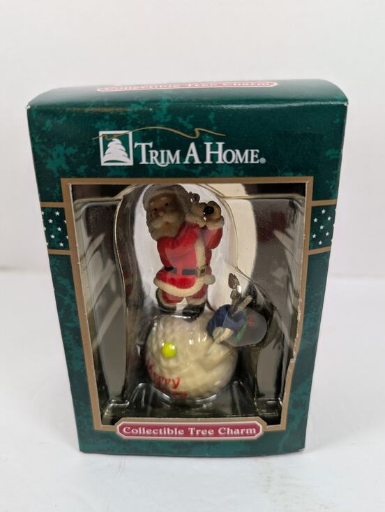 Trim A Home Other - Trim A Home Collectible Tree Charm Christmas Ornament Santa Golfing NIB